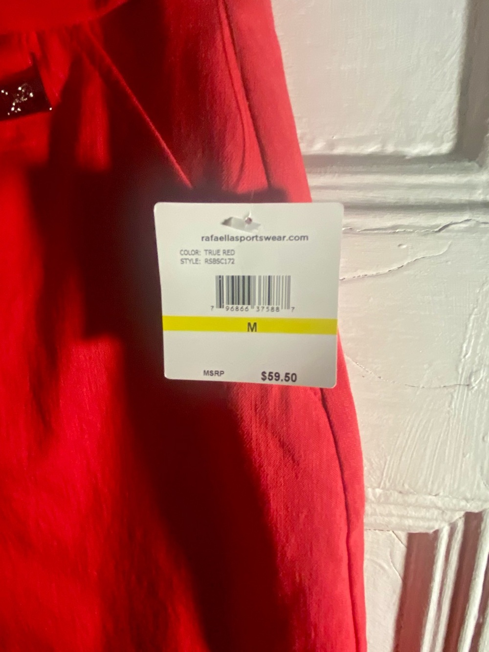 Rafaella Vibrant Red Mini Skirt with Silver Logo Accent - Picture 6 of 9